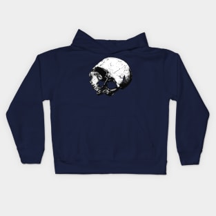 Broken Human Cranium Vintage Illustration Vectorized Kids Hoodie